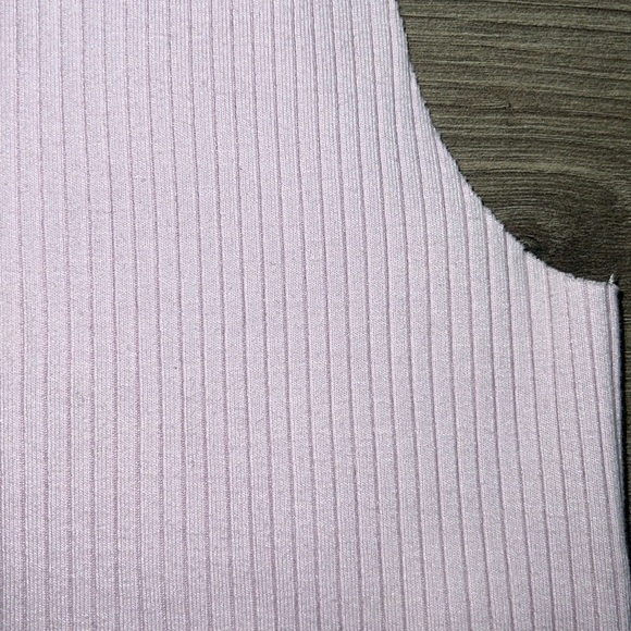 AERIE Ribbed Crop Tank Top Size Large Pastel Purple Muscle Tank Retro 90s Y2K - Picture 3 of 5
